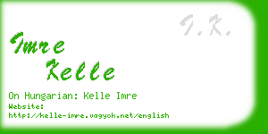 imre kelle business card